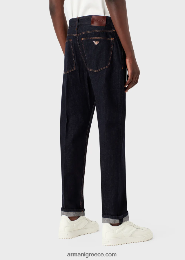 άνδρες Armani j72 loose-fit reactive blue τζιν τζιν 4046R61148 τζην