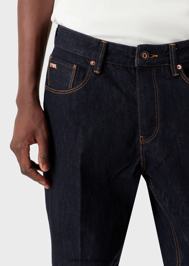 άνδρες Armani j72 loose-fit reactive blue τζιν τζιν 4046R61148 τζην