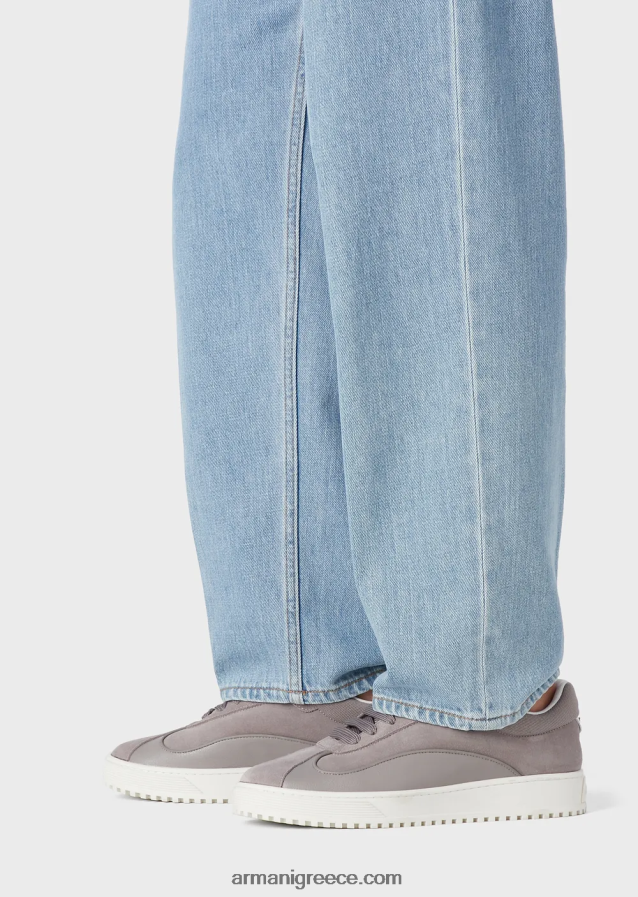 άνδρες Armani j73 τζιν τζιν σε φαρδιά εφαρμογή από κάνναβη 4046R61150 γαλάζιο