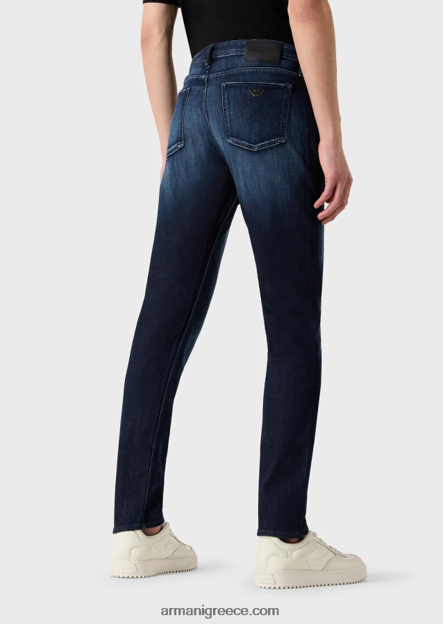 άνδρες Armani Τζιν τζιν j75 slim-fit, γαλάζιο 4046R61195 μπλε