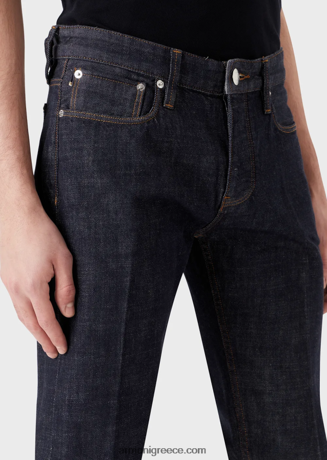 άνδρες Armani j75 slim-fit selvedge μπλε τζιν τζιν 4046R61167 μπλε