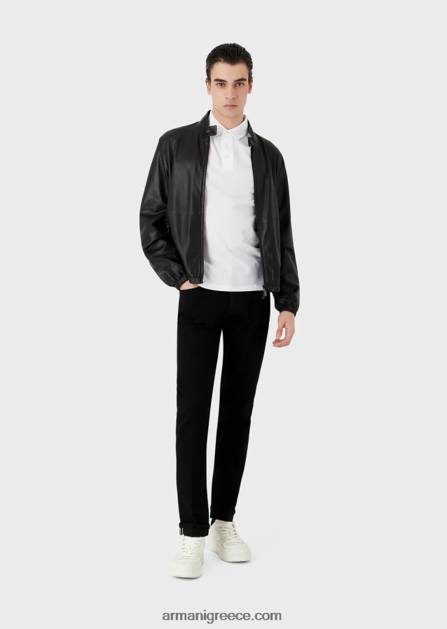 άνδρες Armani j75 slim-fit, selvedge μαύρο τζιν τζιν 4046R61171 μαύρος