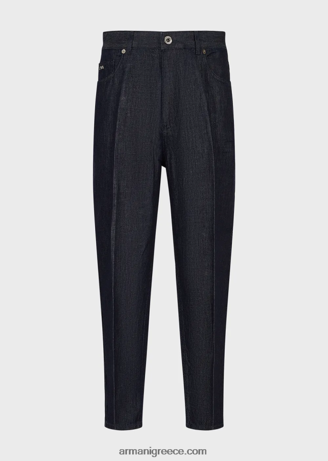 άνδρες Armani j79 φαρδιά, ξεθωριασμένα ανοιχτόχρωμα τζιν τζιν 4046R61152 τζην