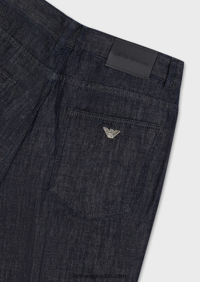 άνδρες Armani j79 φαρδιά, ξεθωριασμένα ανοιχτόχρωμα τζιν τζιν 4046R61152 τζην