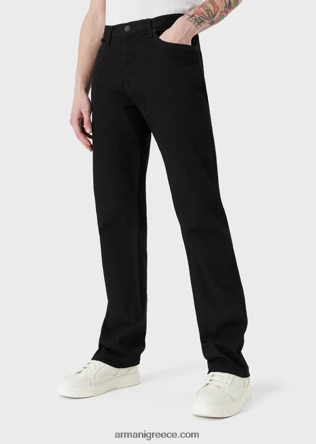 άνδρες Armani Τζιν twill j21 με κανονική εφαρμογή, comfort-τζιν 4046R61212 μαύρος