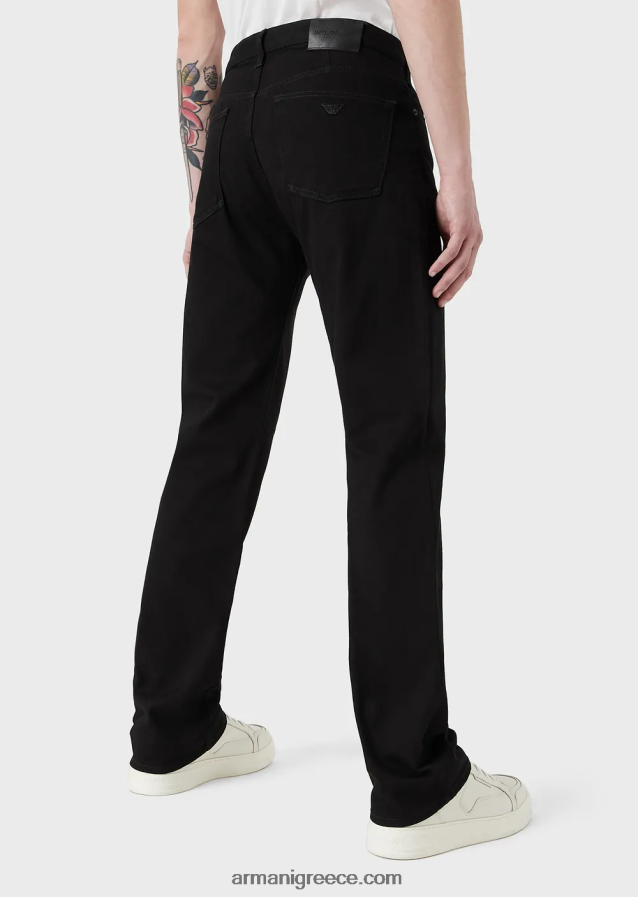 άνδρες Armani Τζιν twill j21 με κανονική εφαρμογή, comfort-τζιν 4046R61212 μαύρος