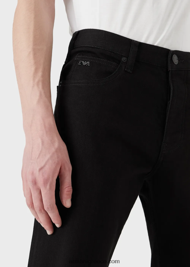 άνδρες Armani Τζιν twill j21 με κανονική εφαρμογή, comfort-τζιν 4046R61212 μαύρος