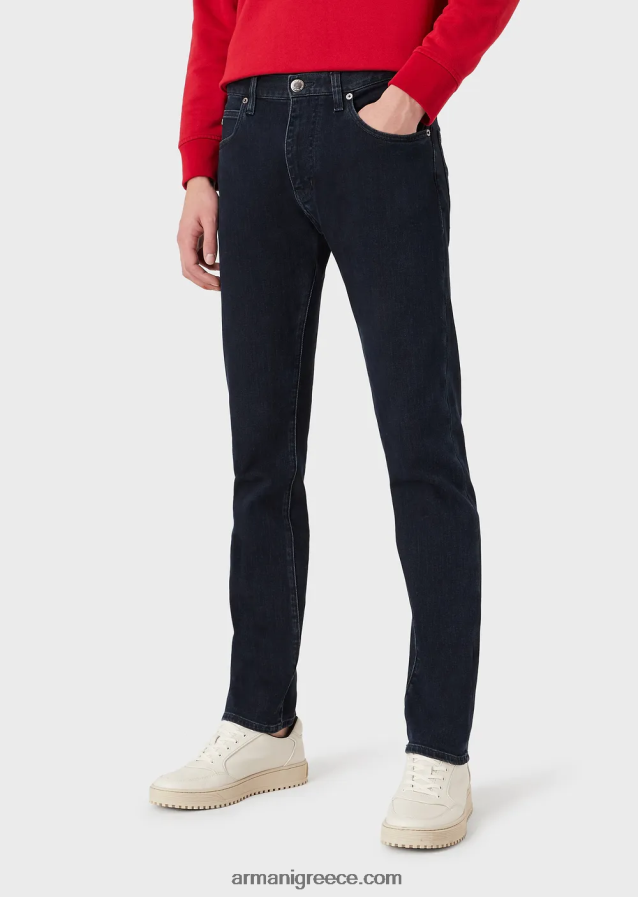 άνδρες Armani Τζιν twill j45 κανονικής εφαρμογής, comfort-τζιν 4046R61207 μπλε