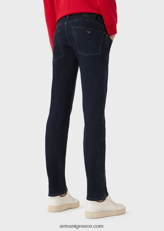 άνδρες Armani Τζιν twill j45 κανονικής εφαρμογής, comfort-τζιν 4046R61207 μπλε