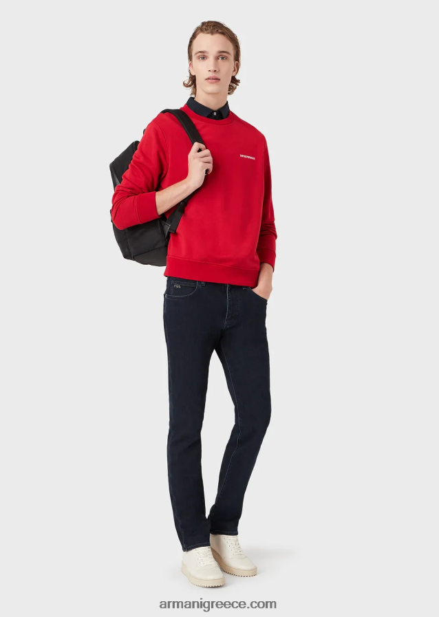 άνδρες Armani Τζιν twill j45 κανονικής εφαρμογής, comfort-τζιν 4046R61207 μπλε