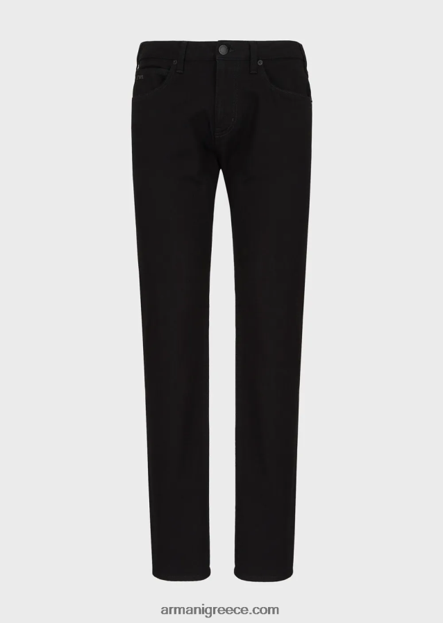 άνδρες Armani Τζιν twill j45 κανονικής εφαρμογής, comfort-τζιν 4046R61208 μαύρος