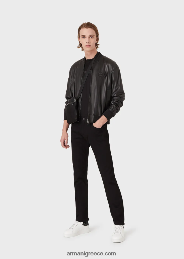 άνδρες Armani Τζιν twill j45 κανονικής εφαρμογής, comfort-τζιν 4046R61208 μαύρος