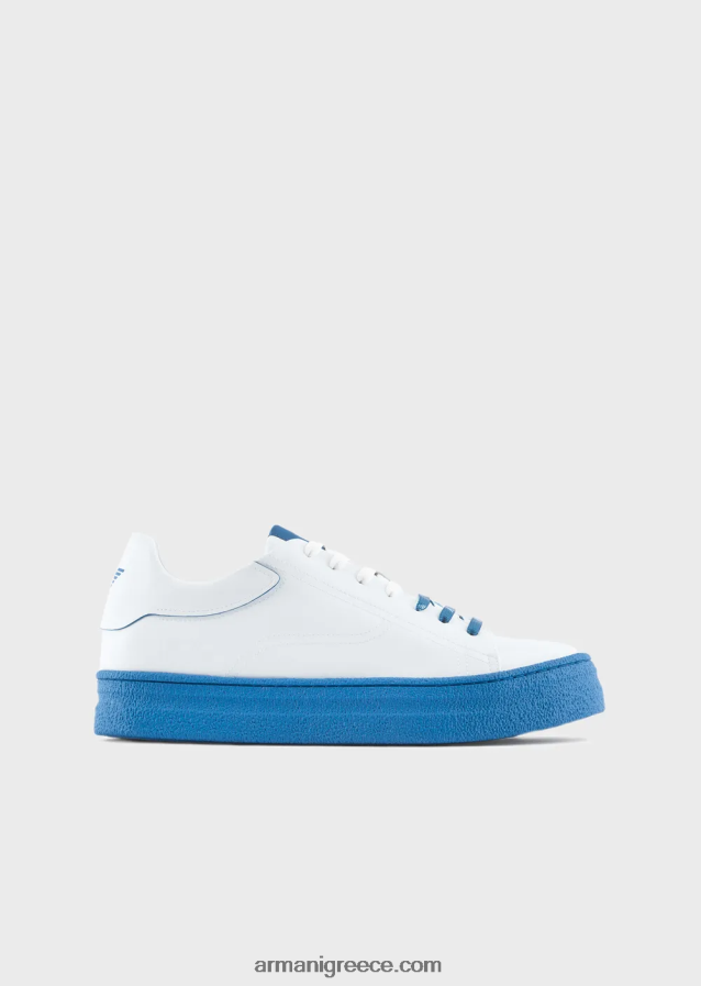 άνδρες Armani βιώσιμη συλλογή αθλητικών παπουτσιών από ανακυκλωμένο δέρμα 4046R61943