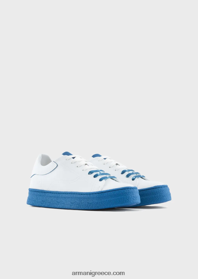 άνδρες Armani βιώσιμη συλλογή αθλητικών παπουτσιών από ανακυκλωμένο δέρμα 4046R61943