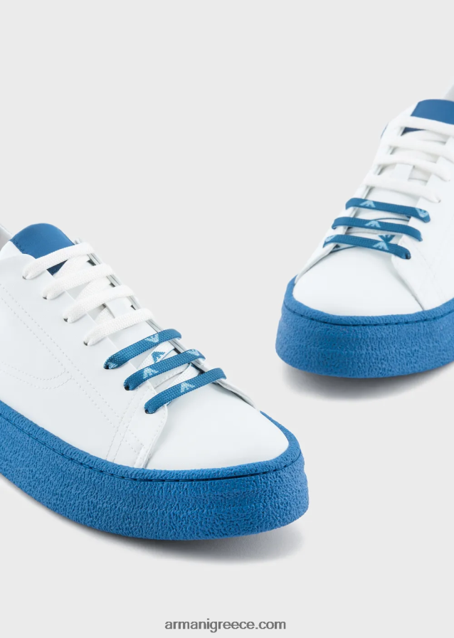 άνδρες Armani βιώσιμη συλλογή αθλητικών παπουτσιών από ανακυκλωμένο δέρμα 4046R61943