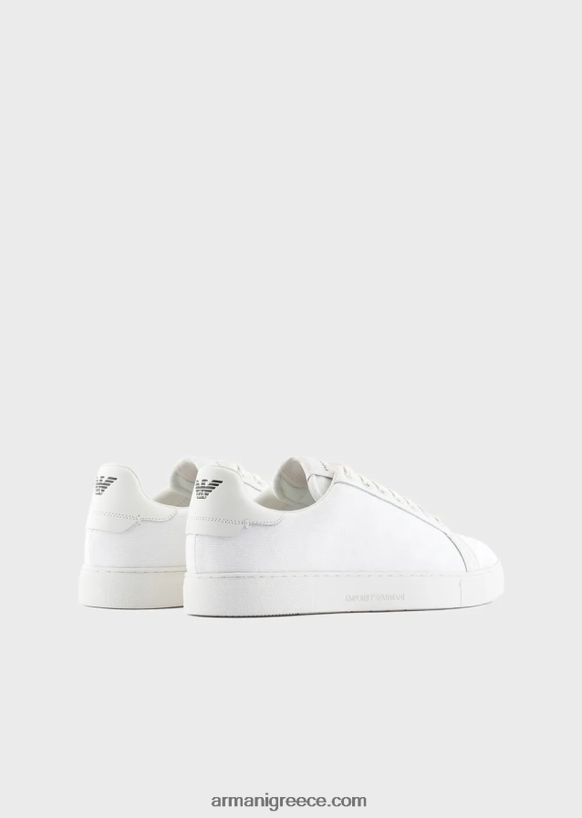 άνδρες Armani νάιλον sneakers με μονόγραμμα ζακάρ 4046R61924 παννα