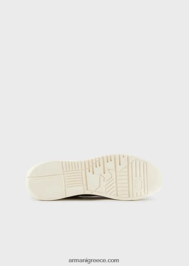 άνδρες Armani sneakers nubuck με υπερμεγέθη σόλες 4046R61900 ναυτικό μπλε