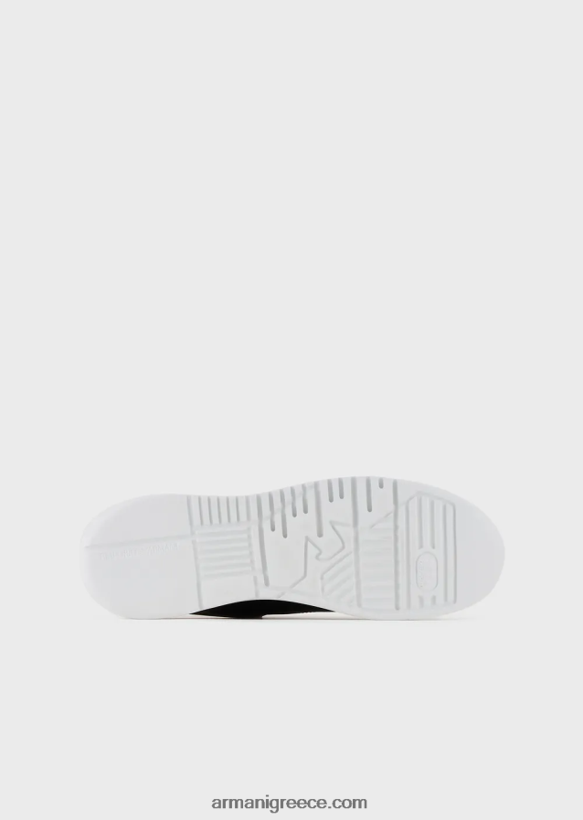 άνδρεςεπαναφορτωμένα από δερμάτινα πάνινα παπούτσια emporio armani με αξίες βιωσιμότητας Armani με καθρέφτη πίσω 4046R61899 μαύρος