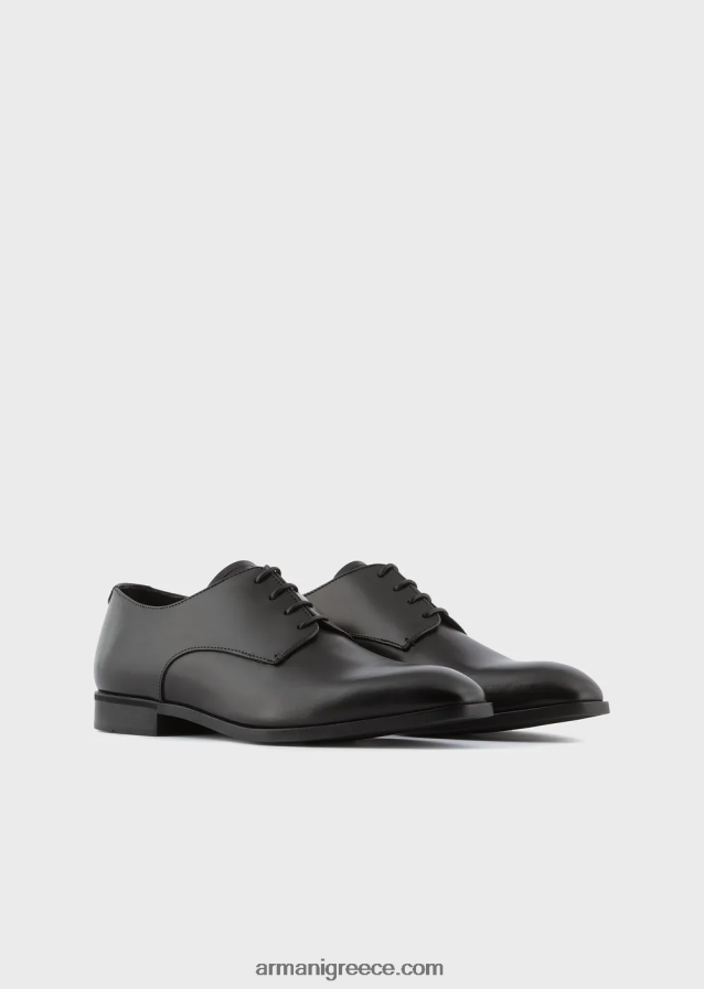 άνδρες Armani δέρμα μοσχαριού oxfords 4046R61825 μαύρος