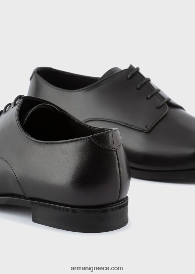 άνδρες Armani δέρμα μοσχαριού oxfords 4046R61825 μαύρος