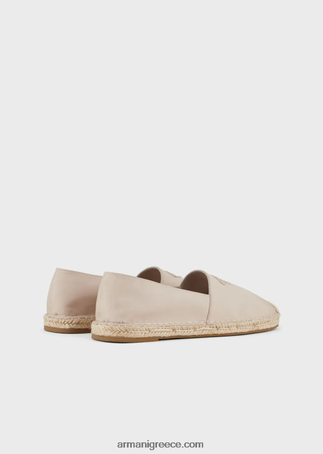 άνδρες Armani καμβά εσπαντρίγιες με μπάλωμα αετού 4046R61008 μπεζ