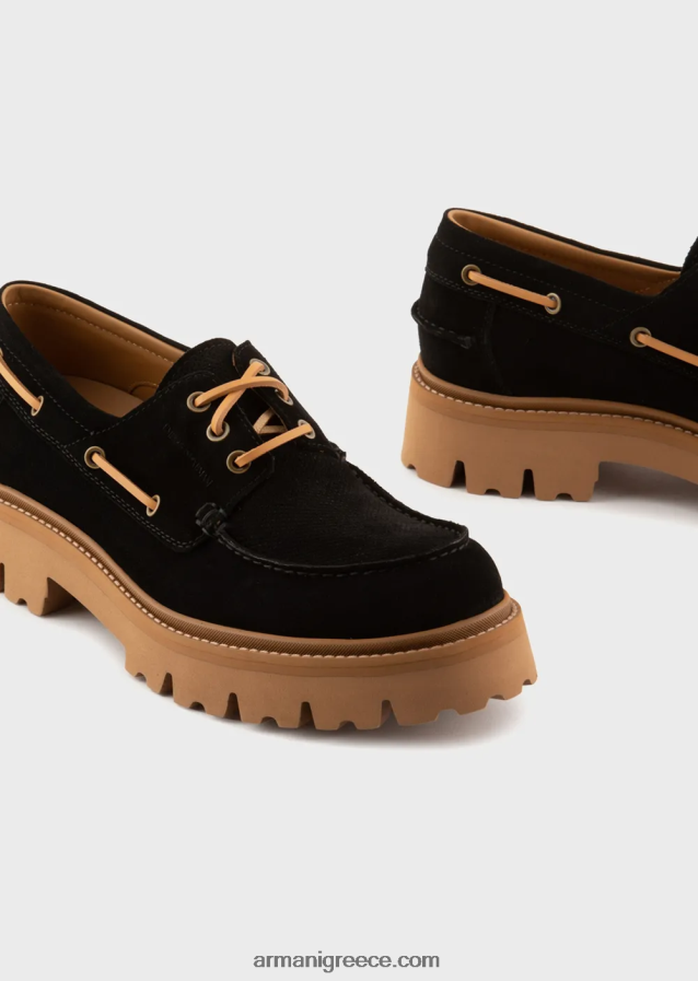 άνδρες Armani καστόρι με χοντρή σόλα 4046R61829 μαύρος