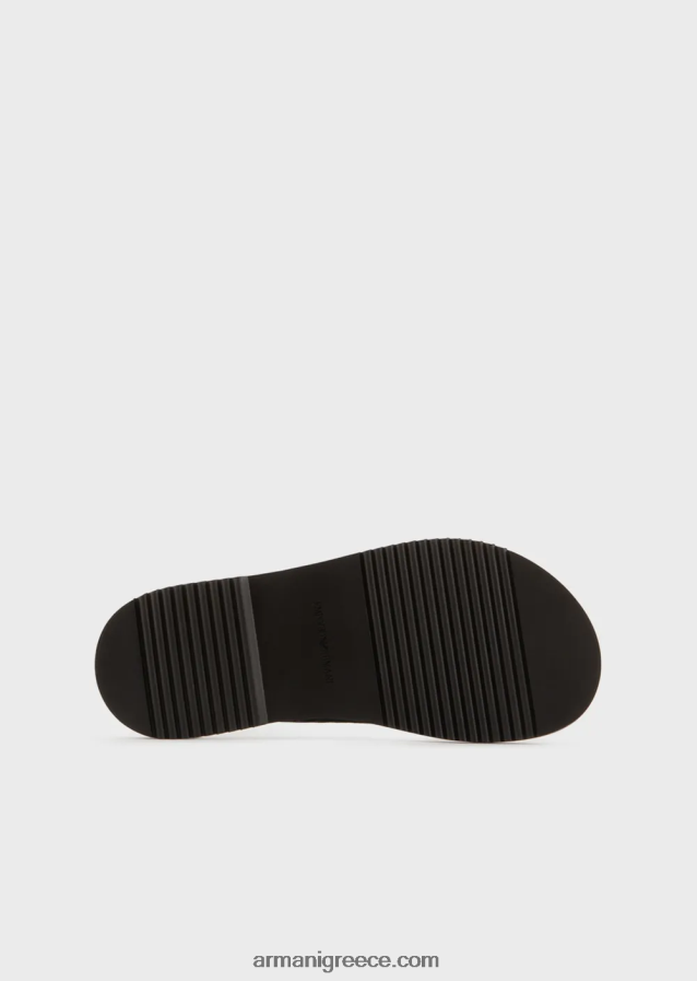 άνδρες Armani σανδάλια στρινγκ με ταινία με λογότυπο 4046R61853 μαύρος