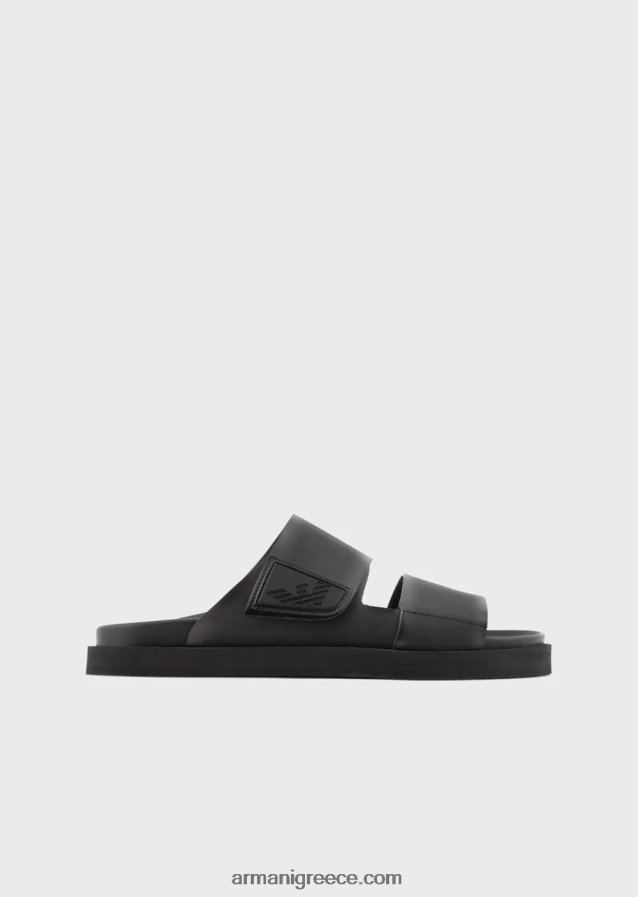 άνδρες Armani σανδάλια με λουράκι από καουτσούκ 4046R61855 μαύρος
