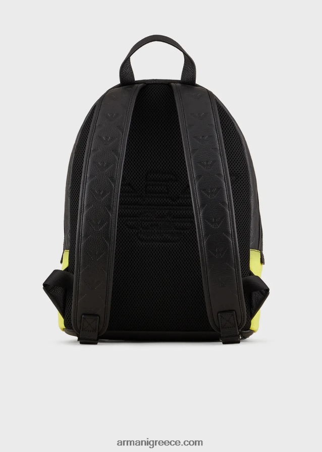 άνδρες Armani Σακίδιο πλάτης από δέρμα ντεγκραντέ με ανάγλυφο αετό 4046R61953 πρότυπο