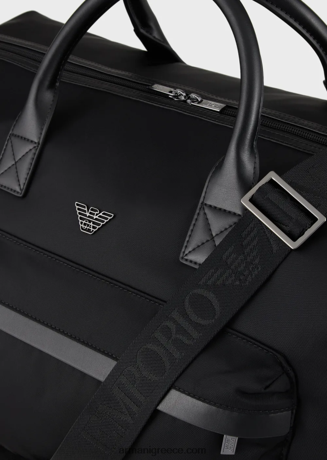 άνδρες Armani ανακυκλωμένη νάιλον σακούλα ντουλαπιού 4046R61992 μαύρος