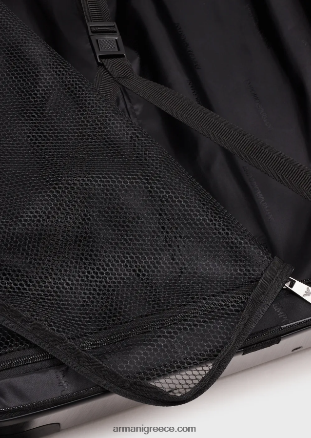 άνδρες Armani abs μεγάλη τσάντα τρόλεϊ με υπερμεγέθη, ανάγλυφο αετό 4046R61995 γκρί