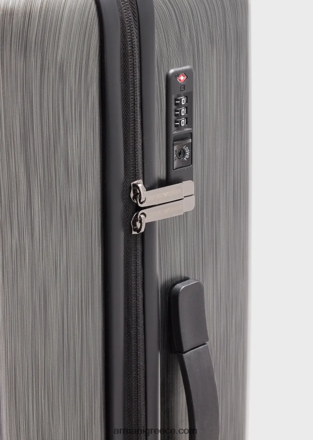 άνδρες Armani abs μεγάλη τσάντα τρόλεϊ με υπερμεγέθη, ανάγλυφο αετό 4046R61995 γκρί