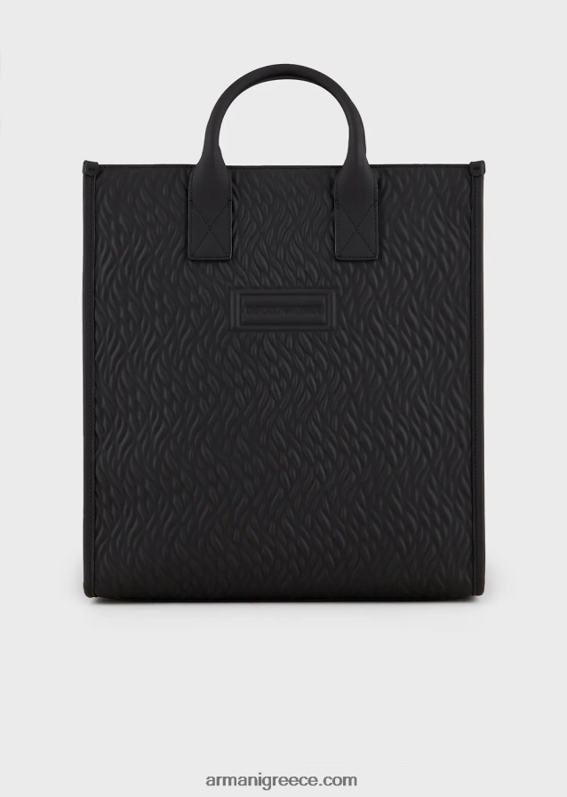 άνδρες Armani λαστιχένια τσάντα shopper με σχέδιο κυμάτων 4046R61990