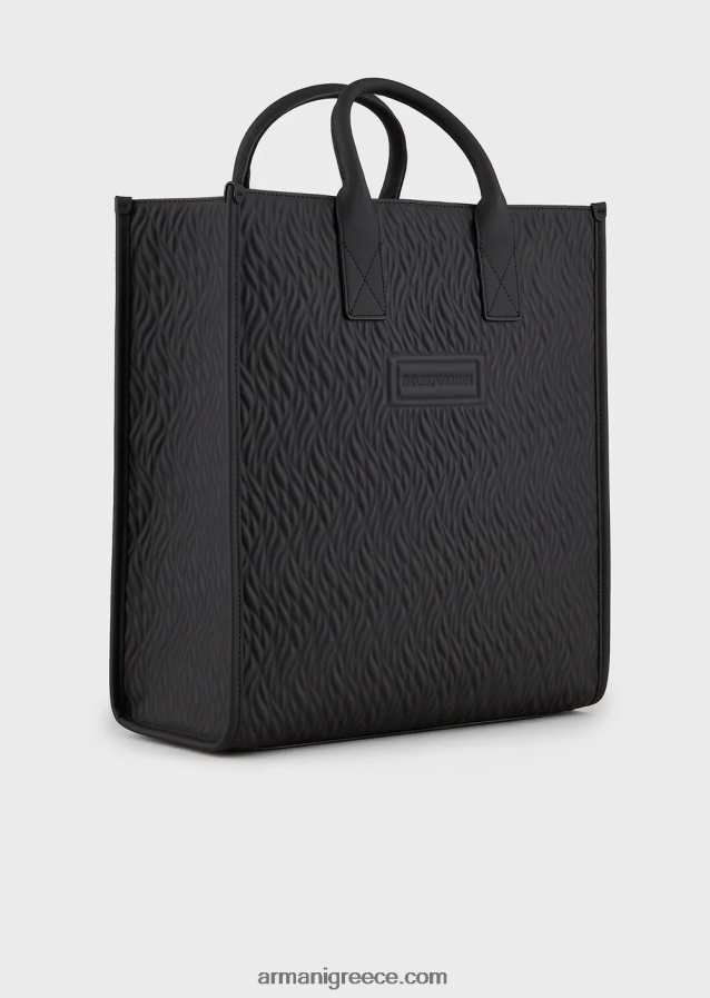 άνδρες Armani λαστιχένια τσάντα shopper με σχέδιο κυμάτων 4046R61990
