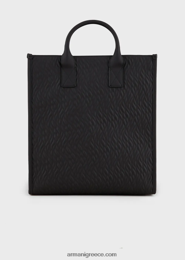 άνδρες Armani λαστιχένια τσάντα shopper με σχέδιο κυμάτων 4046R61990