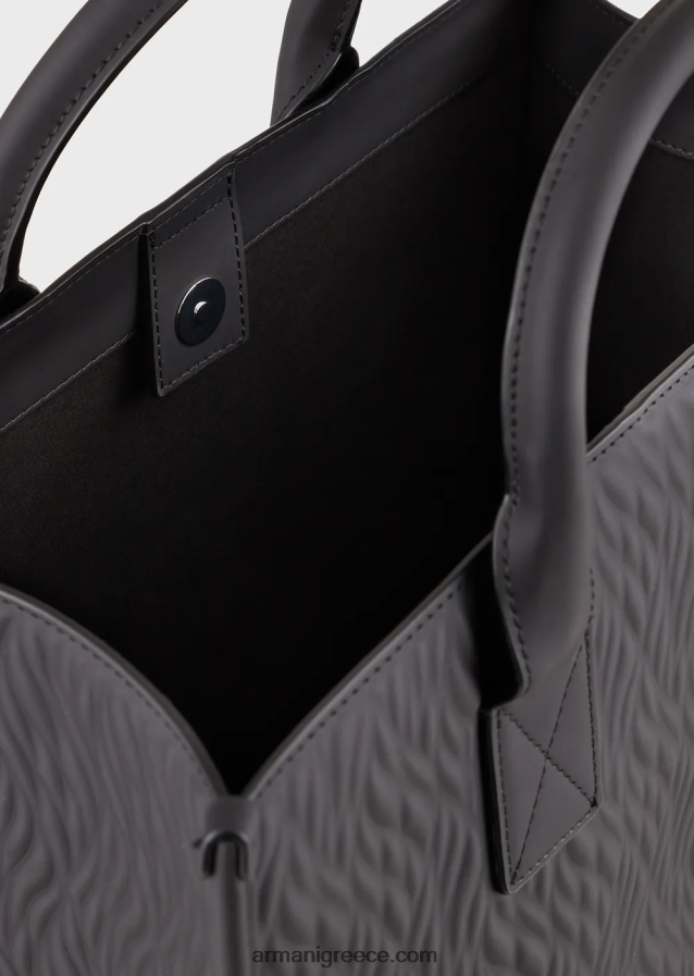 άνδρες Armani λαστιχένια τσάντα shopper με σχέδιο κυμάτων 4046R61990