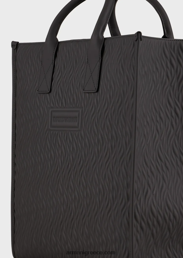 άνδρες Armani λαστιχένια τσάντα shopper με σχέδιο κυμάτων 4046R61990