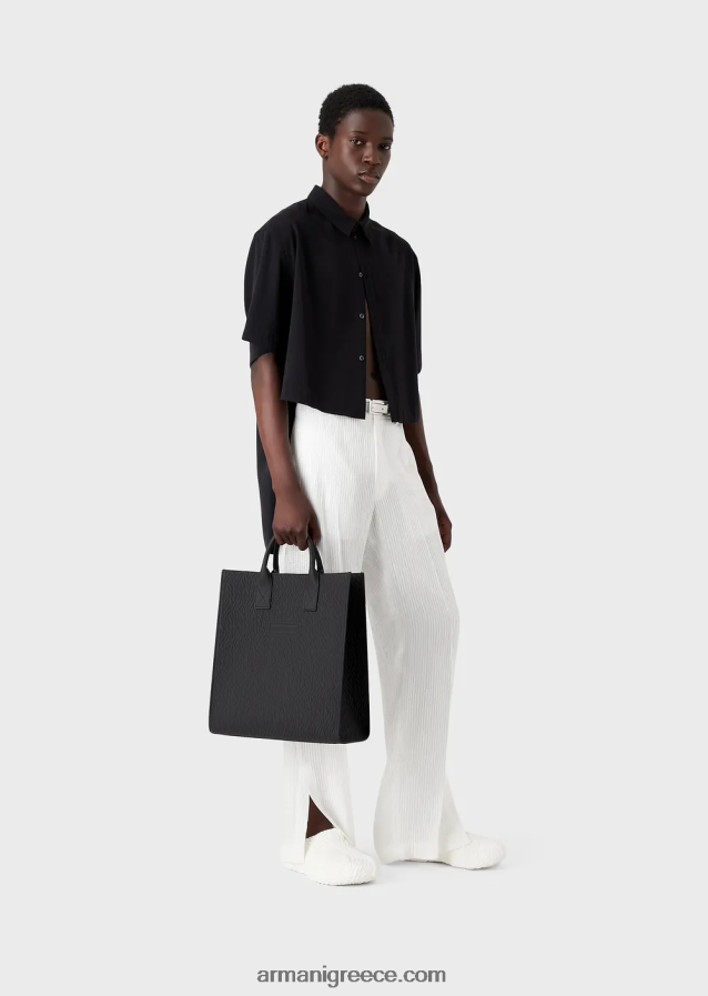 άνδρες Armani λαστιχένια τσάντα shopper με σχέδιο κυμάτων 4046R61990