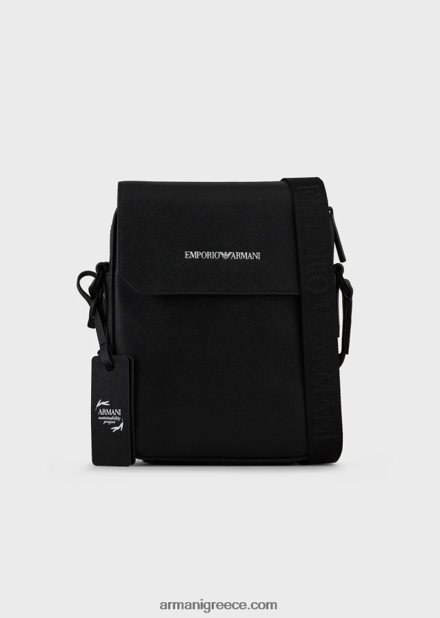 άνδρες Armani Τσάντα χιαστί από αναγεννημένο δέρμα με saffiano print 4046R61983
