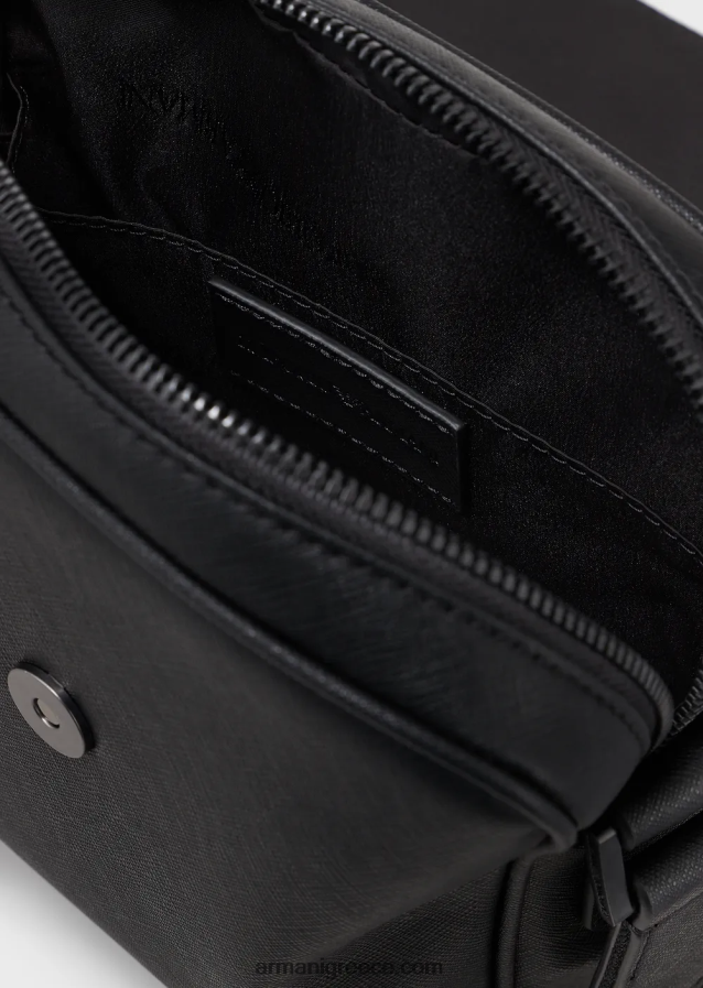 άνδρες Armani Τσάντα χιαστί από αναγεννημένο δέρμα με saffiano print 4046R61983