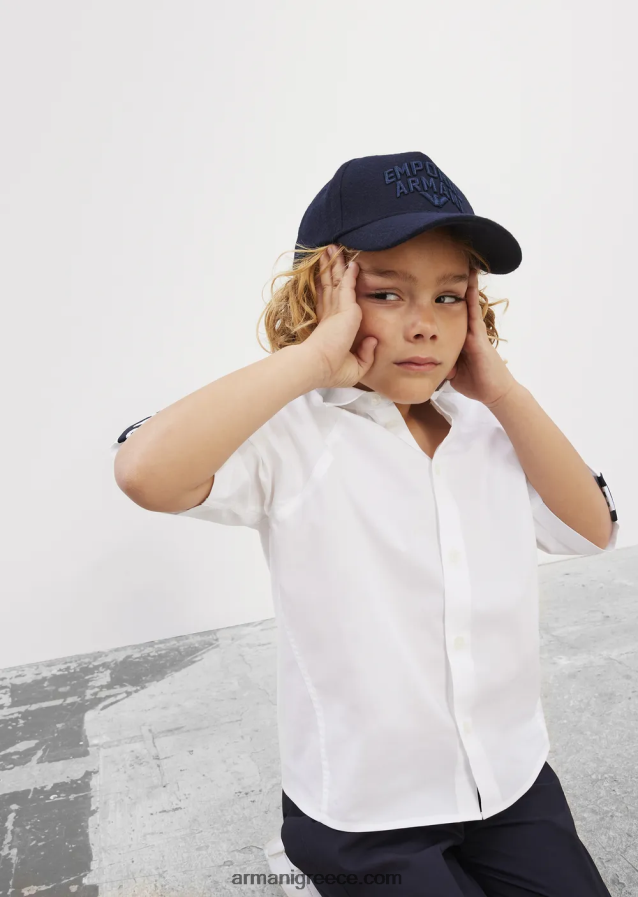 αγόρι Armani Καπέλο μπέιζμπολ από μαλλί με ανάγλυφο κέντημα με έντονο λογότυπο 4046R62484