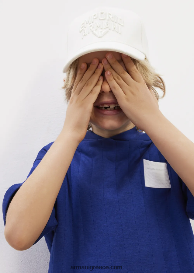 αγόρι Armani Καπέλο μπέιζμπολ από μαλλί με ανάγλυφο κέντημα με έντονο λογότυπο 4046R62485