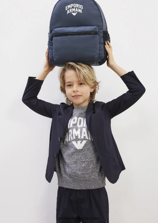 αγόρι Armani Σακίδιο πλάτης με επένδυση από ανακυκλωμένο νάιλον με λογότυπο 4046R62493