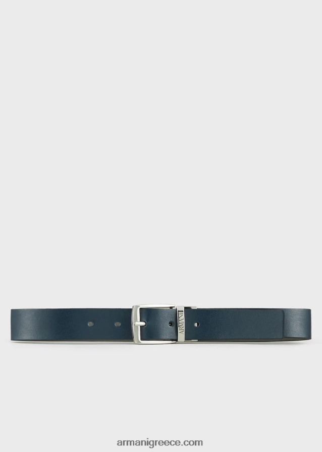 αγόρι Armani αναστρέψιμη ζώνη με αγκράφα με λογότυπο 4046R62494 ναυτικό μπλε
