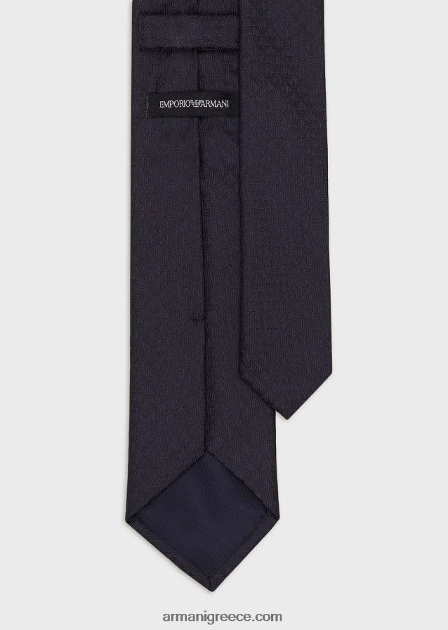 αγόρι Armani γραβάτα καθαρό μεταξωτό με ζακάρ αετό παντού 4046R62508