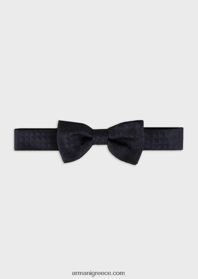 αγόρι Armani παπιγιόν από καθαρό μεταξωτό με ζακάρ αετό ολόσωμη 4046R62511