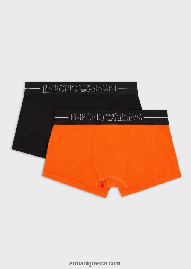 αγόρι Armani δύο συσκευασίες μποξεράκι με λογότυπο στη μέση 4046R62376 μπλε