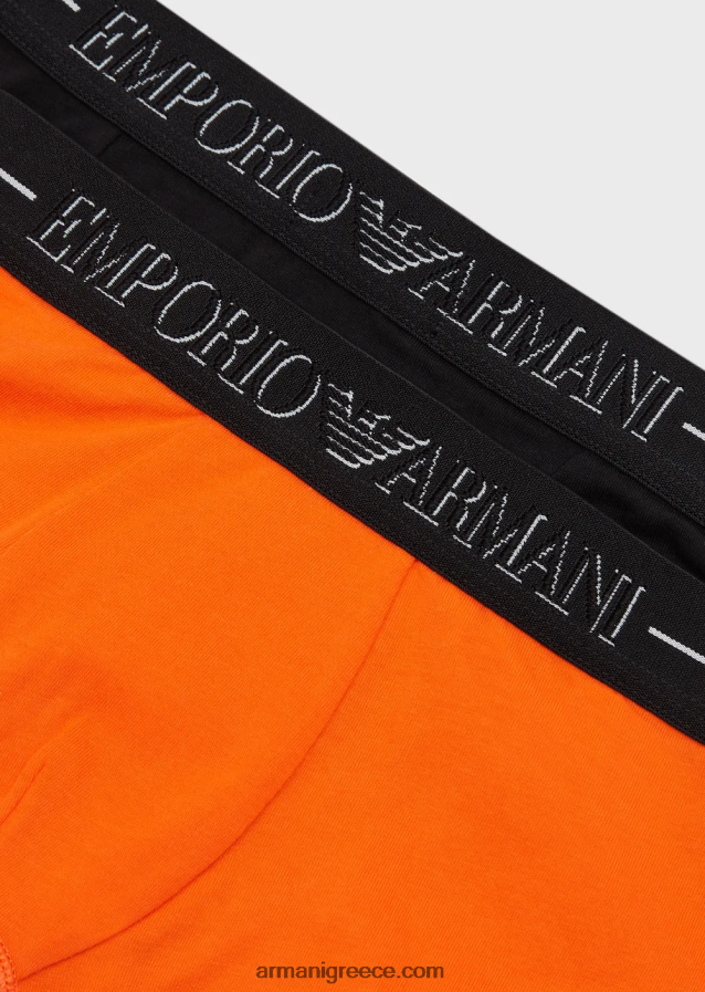 αγόρι Armani δύο συσκευασίες μποξεράκι με λογότυπο στη μέση 4046R62376 μπλε