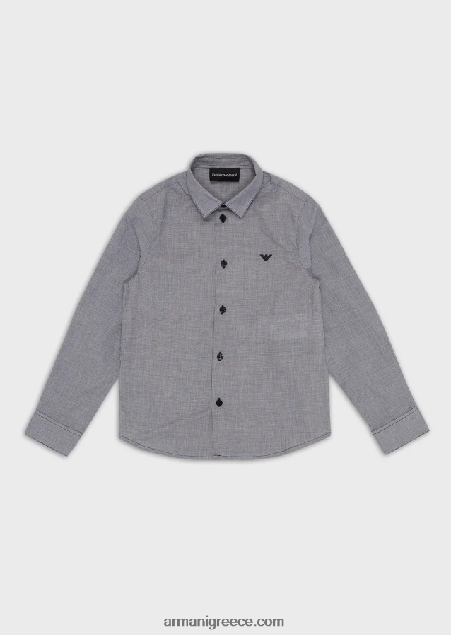 αγόρι Armani πουκάμισο ποπλίνα με λεπτή εφαρμογή 4046R62381
