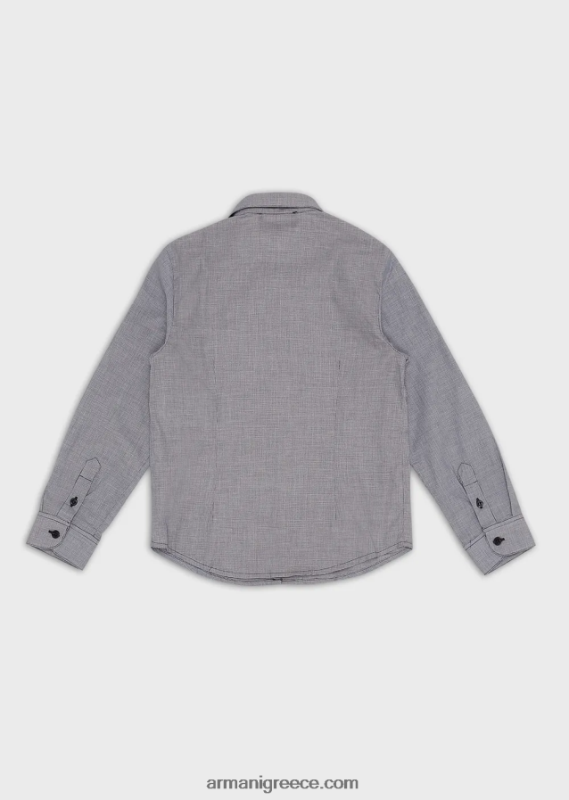 αγόρι Armani πουκάμισο ποπλίνα με λεπτή εφαρμογή 4046R62381